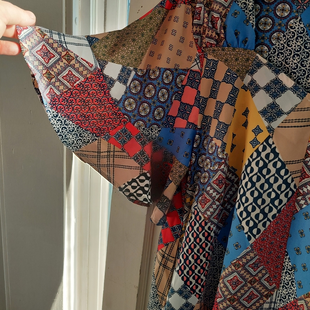 Umgee Womens L Patchwork Dress - Picture 2 of 6
